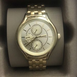 Gold Fossil Watch